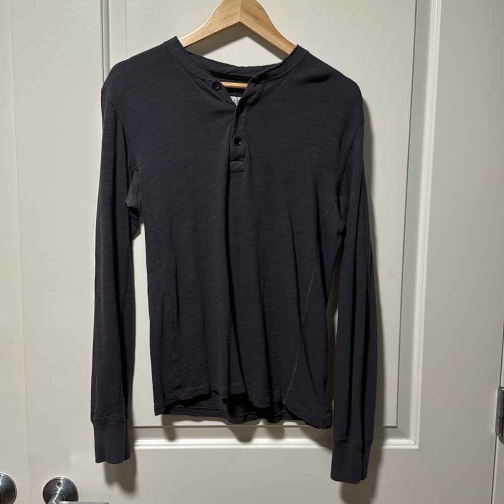 Rag & Bone Slate gray classic LS henley size small